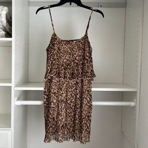Leopard spaghetti strap dress